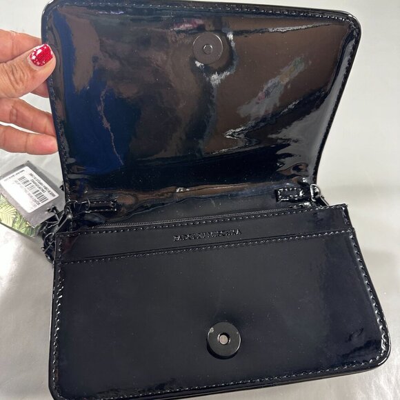 Badgley Mischka Sequins Wool Crossbody Vegan Leather Party Cocktail Purse Bag - Picture 14 of 15